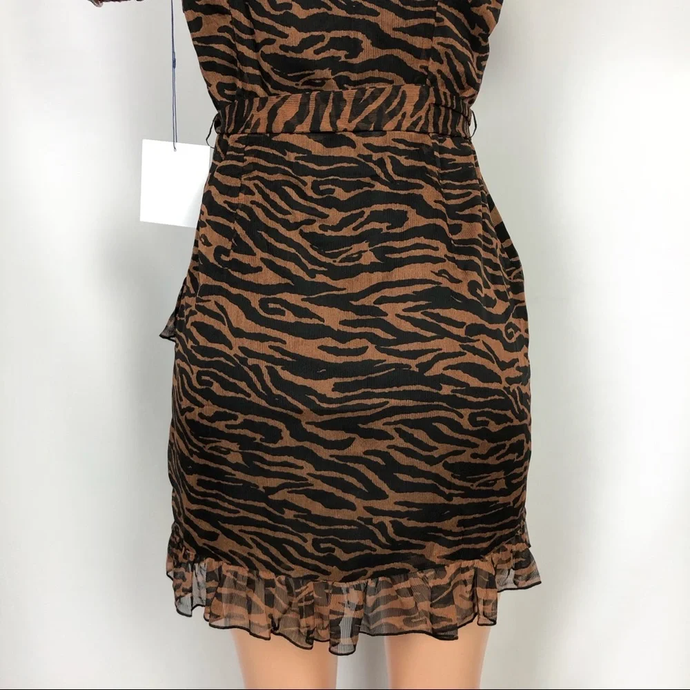 Majorelle Brin Dress Brown Zebra Mini Short Sleeve - Picture 8 of 8
